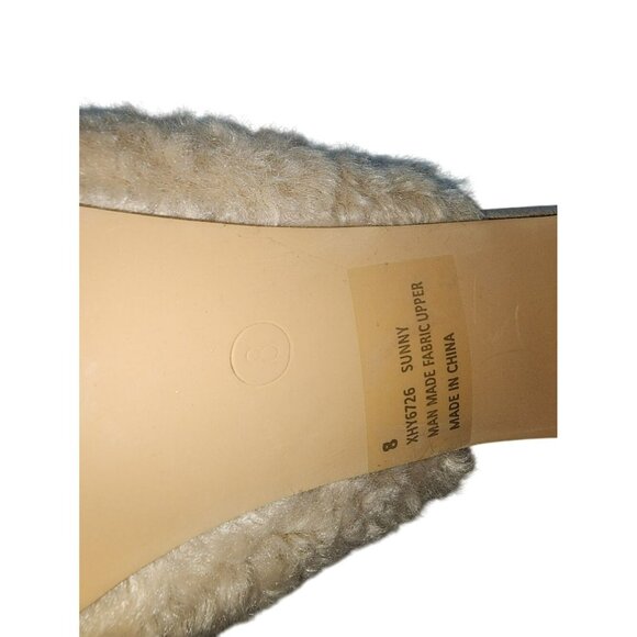 LEMONADE Sunny Faux Fur Block Heel Mules Size 8 - Picture 5 of 6